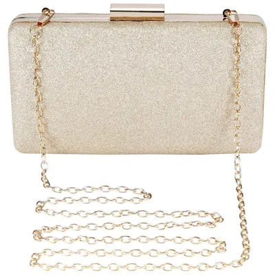 Produktbild von Damen Abend Clutch Braut Prom Handtasche Umhängetasche Hochzeit Geldbörse Partytasche, Farbe Champagner