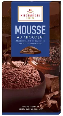 Image de Niederegger tablette de praliné Mousse au Chocolat avec enveloppe croquante 100g