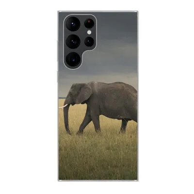Produktbild von MuchoWow® Handyhülle Schutzhülle Hülle für Samsung Galaxy S22 Ultra Elefant - Savanne - Tiere - Natur Silikon Softcase Handy Hülle - Abbildung