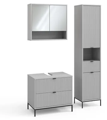 Produktbild von Badmöbel-Set Vicco Eliza Grau 3 Teile, Model 59685