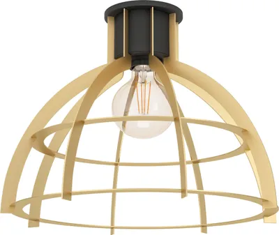 Produktbild von EGLO Deckenlampe Stillington, runde Deckenleuchte aus Stahl, Wohnzimmerlampe im Vintage und Retro Design, Lampe Decke Wohnzimmer, E27 Fassung, Ø 42 cm