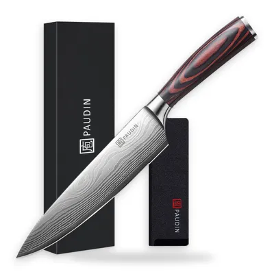 Produktbild von PAUDIN N1 Kochmesser - 20 cm - Küchenmesser japanischer Art - Extrem scharfes professionelles Messer - Chefmesser - Allzweckmesser