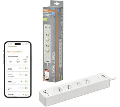 Image de Osram multiprise 4x SMART+ WiFi Multipower Socket EU blanc