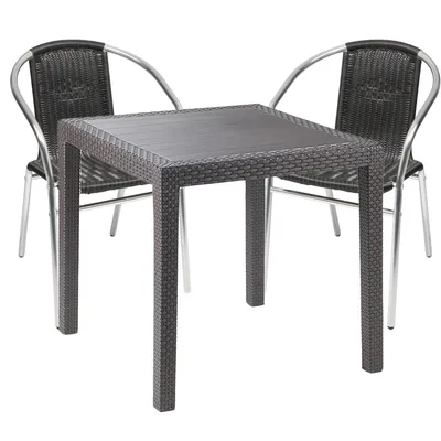 Produktbild von Sitzgarnitur Bistrogarnitur 3-teilig Aluminium - Kunststoff