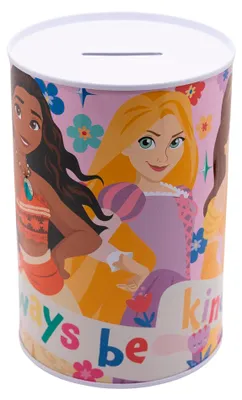 Metall-Sparbüchse für Kinder, Disney Prinzessinnen, 10x10x15 cm