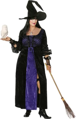 Produktbild von Hexen-Kleid lila-schwarz, Größe:56