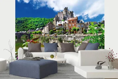 Produktbild von Vlies Fototapete ESTAING, FRANKREICH 375 x 250 cm (inkl. Kleister) - Vlies Tapete, Wandtapete, Wandbilder - Tapete für Wohnzimmer Schlafzimmer, Büro, Küche - Montagefertig