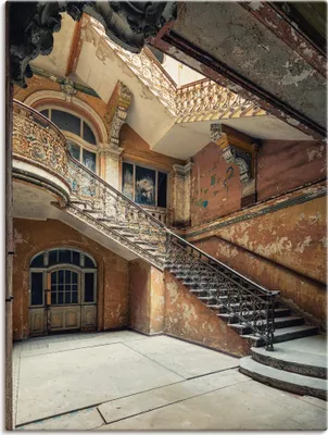 Produktbild von ARTland Leinwandbild Lost Places Verlassene Orte Treppenhaus Größe: 30x40 cm