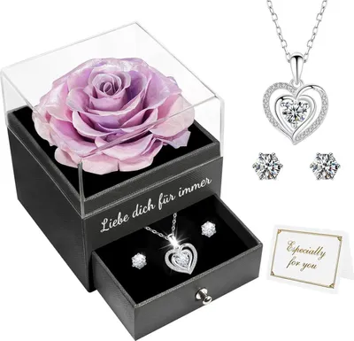Produktbild von Miofula Ewige Rose Geschenkbox für Frauen Valentinstag Muttertag Geburtstag