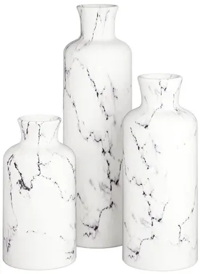 Image de Omgoods - Ensemble de vases blancs pour décoration, idéal pour les herbes de pampa et les fleurs
