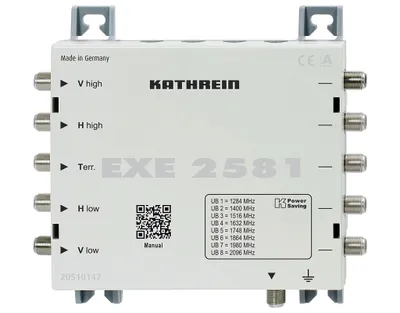Obrázek produktu pro Kathrein EXE 2581, 5 vstupy/vstupů, 8 výstupy/výstupů, 950 - 2150 MHz, 5 - 862 MHz, 11 dB, 35 dB