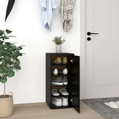 Produktbild von "2026 Promotion" Schuhschrank, moderner Schuhkommode, Schwarz 32x35x70 cm Holzwerkstoff - Schuhregale CC27339
