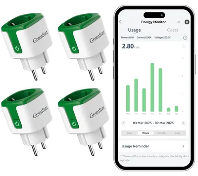 WLAN-Steckdose 4er-Pack, Smart Life, Fernbedienung, 16A, 2,4 GHz