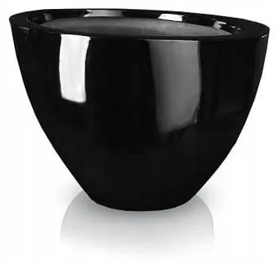 Produktbild von Polnix Fiberglass Ovale Pflanzschale Schwarz 55x28x35 cm