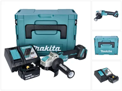 Produktbild von Makita DGA 521 RM1X1J Akku Winkelschleifer 18 V 125 mm X-LOCK Brushless + 1x Akku 4,0 Ah + Ladegerät + Makpac