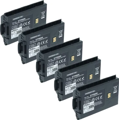 Produktbild von vhbw 5x Akku Ersatz für Sepura 300-01853 für Funkgerät, Walkie Talkie (3300 mAh, 7,4 V, Li-Ion)