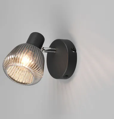 Produktbild von LED Wandstrahler Innen Wandleuchte Glas Schlafzimmer Flur & Treppenhaus, H: 17cm