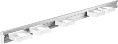 Produktbild von Toolflex-Wandschiene 90 cm mit 5 Haltern weiß