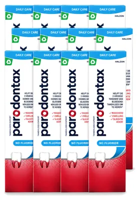 Zdjęcie produktu dla 12 sztuk pasty do zębów Parodontax bez fluoru - 75 ml - zestaw ekonomiczny