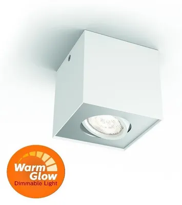 Obrázek produktu pro Philips WarmGlow LED Stropní/nástěnné bodové svítidlo Box, Bodová světla, Žárovky bez možnosti výměny, 1 žárovek, LED, 4,5 W, 2700 K