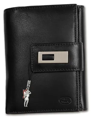 Produktbild von Old River schwarz Leder Portemonnaie D2OPD701F