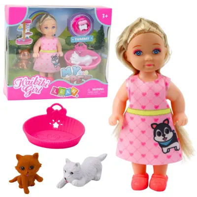 Produktbild von Lean Mini-Puppenhaus Für Hund Und Katze Und Futternapf-Set