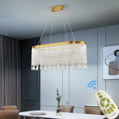 Produktbild von LED Pendelleuchte Deckenleuchte 2022-300*800 Leuchte Lampe mit Fernbedienung Lichtfarbe/Helligkeit einstellbar dimmbar LED Wohnzimmerleuchte Deckenlampe LED Deckenleuchte
