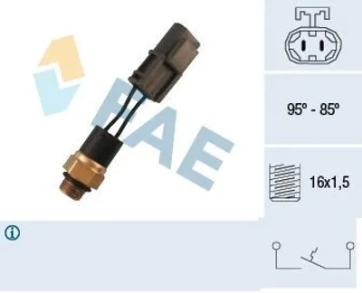 Produktbild von FAE 37550 Temperaturschalter Kühlerlüfter Thermoschalter für NISSAN PRIMERA (P10) PRIMERA Hatchback (P10) PRIMERA Traveller (W10)