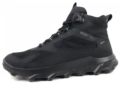 Image de Bottes de randonnée Ecco MX Mid pour hommes, modèle Tex, couleur noire, pour un usage quotidien