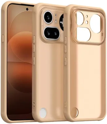 Produktbild von Hülle für Nothing Phone (4a) Pro - Phonesta AirFrost Semi-Transparent Back Cover - Sandsteinbeige matt