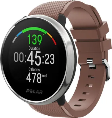 Produktbild von Strap-it Polar Ignite Twill Silikonarmband (Kaffeebraun)