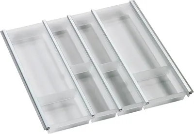 Immagine prodotto di Vassoio portaposate CUISIO 60 bianco-traslucido (L 485-520 x P 463-480 mm) / Vassoio portaposate per cassetto da 60 mm.