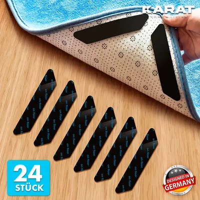Produktbild von Antirutschunterlage für Teppich Louis stark haftend 2,5 x 13 cm 24er Set