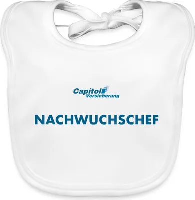 Produktbild von Spreadshirt Stromberg Capitol Versicherung Nachwuchschef  Baby Lätzchen Waschbar, One size, Weiß