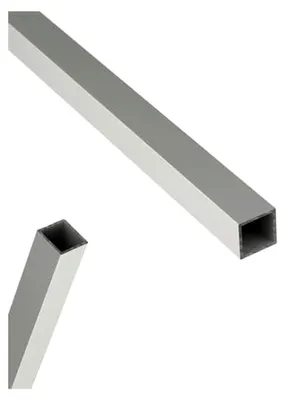 Produktbild von 5 Stück Aluminium Vierkantrohr 2 m, silber eloxiert, 10 x 10 x 1 mm