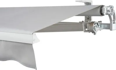 Produktbild von SOLUNA Gelenkarmmarkise Concept 3,5x2,5 Stoff Dessin 7552 Gestell Silber E6EV1 eloxiert Antrieb rechts inkl. Motor und W