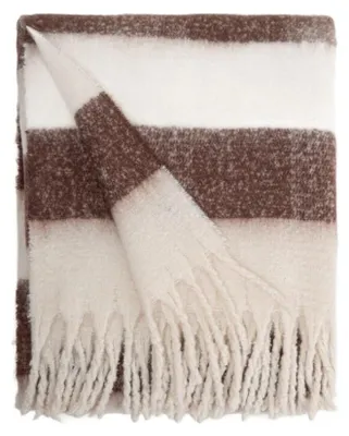 Zdjęcie produktu dla HOMLA Koc TEMPRA puszysty w pasy beżowo-ecru 150x200 cm