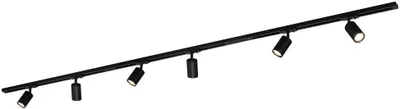 Produktbild von Briloner Rail Schienensystem, Komplettset, 6x GU10 Spots, Schwenkbar, Drehbar, Schwarz, 2,25 m