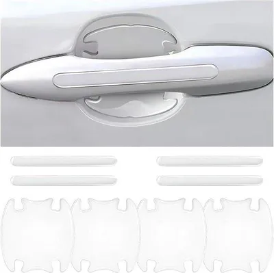 Immagine prodotto di Pellicola protettiva trasparente per auto - Set da 8 - Adesivi antigraffio - Protezione universale - Lato auto