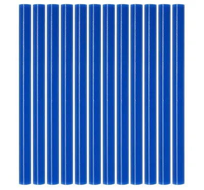 Produktbild von 10 St. Heißklebepatronen 7,2 x 100mm, verschiedene Farben Klebesticks Heißkleber Klebepatronen , Color:12xBlau