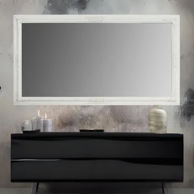 Produktbild von Barock Spiegel QUEEN antik-weiss 132x72cm Wandspiegel