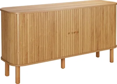 Immagine prodotto di Credenza rettangolare scandinava a 2 ante L140 cm in legno chiaro - Oviala Taylor