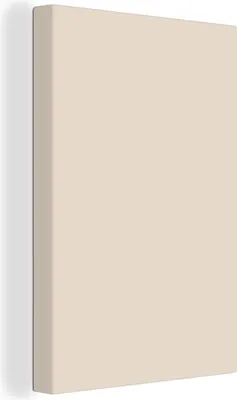 Produktbild von MuchoWow® - Leinwandbilder - Beige - Unifarben, Wandbild, Wanddeko Bilder Wohnzimmer, 80x120 cm