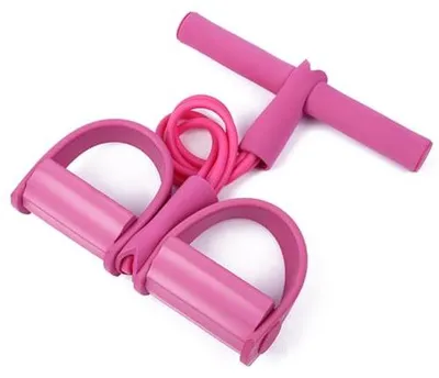 Produktbild von Elastisches Sit Up Pull Rope - 4-Rohr Widerstandsband mit Fußpedal - Effektive Fitnessausrüstung für Zuhause oder das Fitnessstudio - Ideal für Krafttraining und Gewichtsreduktion