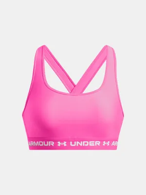 Imagen del producto de Sujetador deportivo Under Armour Crossback, soporte medio, color rosa, talla XS, para mujer, color rosa, talla XS