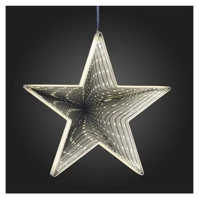 Productafbeelding van Hellum 576207, Decoratieve lichtfiguur, Transparant, 6 uur, Ster, 41 lampjes, LED