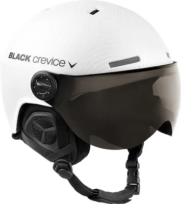 Produktbild von BLACK CREVICE Ski-& Snowboardhelm - Modell GSTAAD | Visierhelm | Farbe: White Carbon