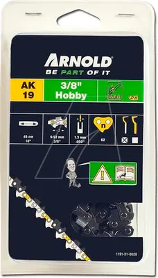 Obrázok produktu pre Reťaz na reťazovú pílu 3/8", 1,3 mm – 62 hnacích článkov – polkruhové rezné zuby