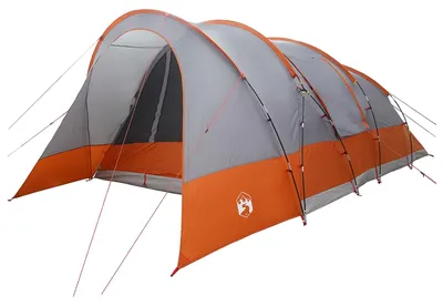 Image de Tente tunnel vidaXL grise et orange 560 x 395 x 212 cm