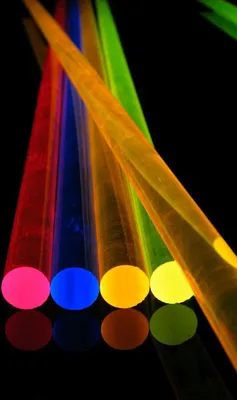 Produktbild von 1m Schwarzlicht Acrylglas-Rundstab Neon Gelb, 10mm
